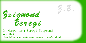 zsigmond beregi business card